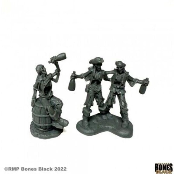 Reaper Miniatures REM44175 Bones Black Skeletal Rum Runners Miniatures - 2 Piece