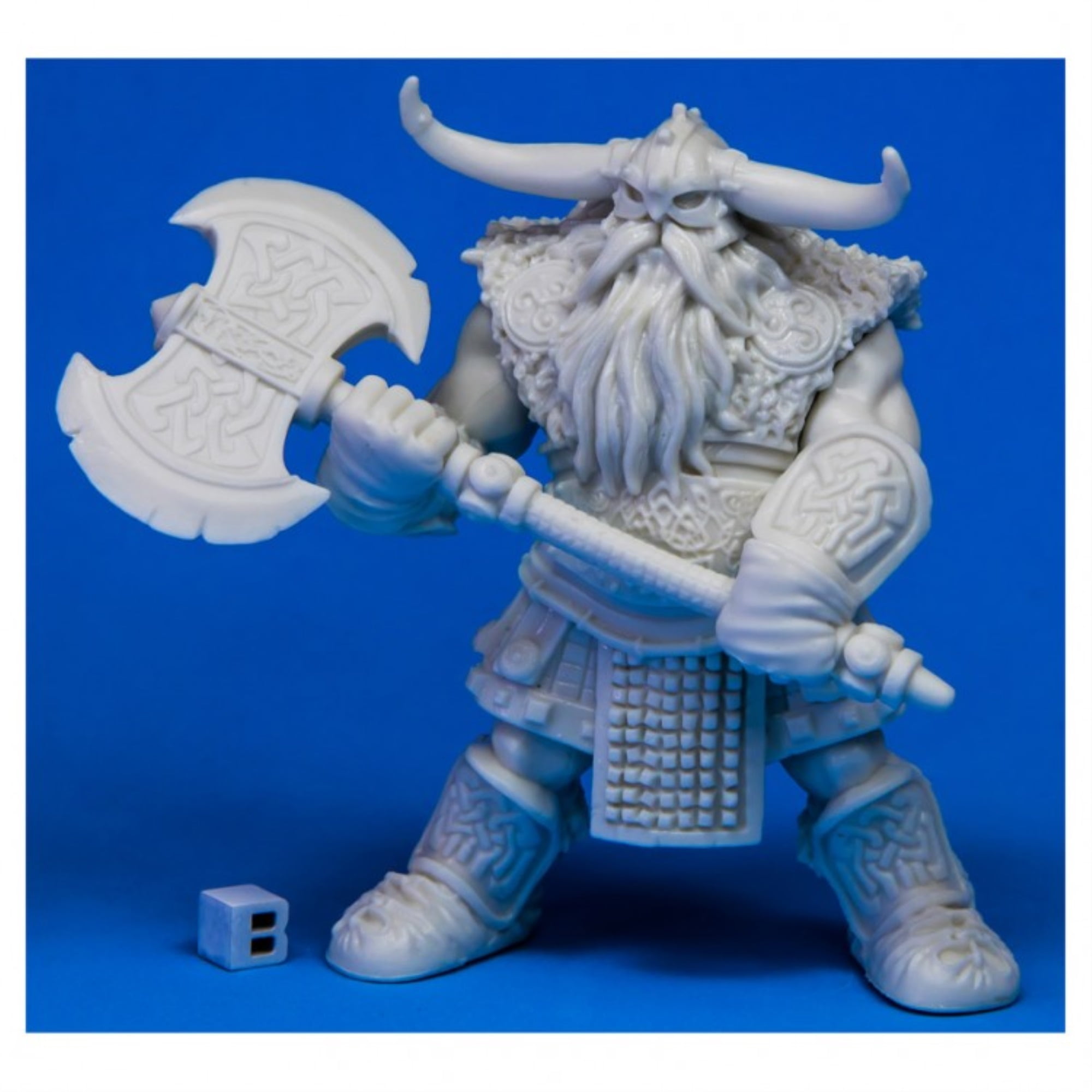 Reaper Miniatures Frost Giant Bodyguard With 2H Axe – Bones Black Unpainted RPG Figure For D&D & Tabletop Games