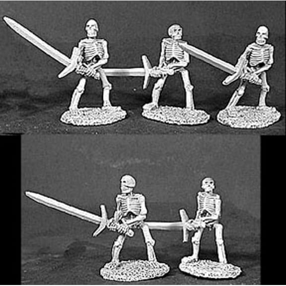 Reaper Miniatures Skeletons, 2H Swords 5 Pieces #06052 Dark Heaven Legends Army