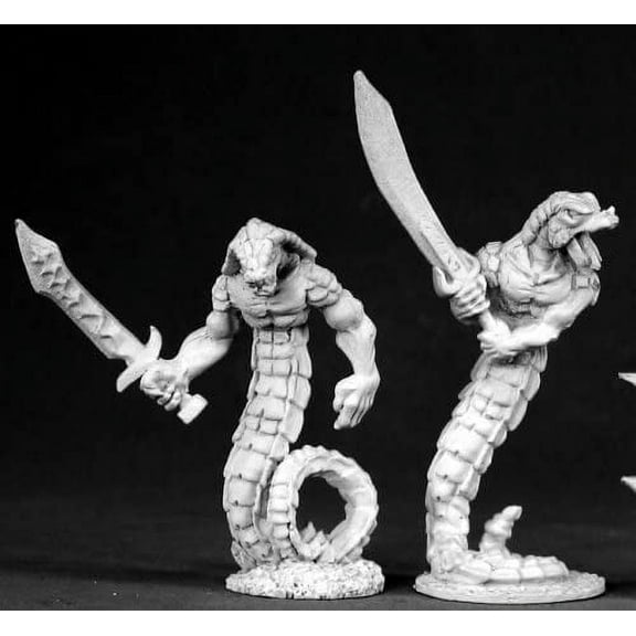 Reaper Miniatures Snakemen #02498 Dark Heaven Legends Unpainted Metal RPG Figure by Reaper