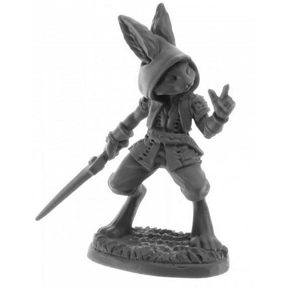 Reaper Rask Male Harefolk Miniature Figure 25mm Heroic Scale Bones USA Miniatures