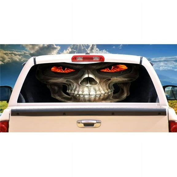 Reaper Rear Window Graphic Back SUV View Thru Vinyl Truck Decal
