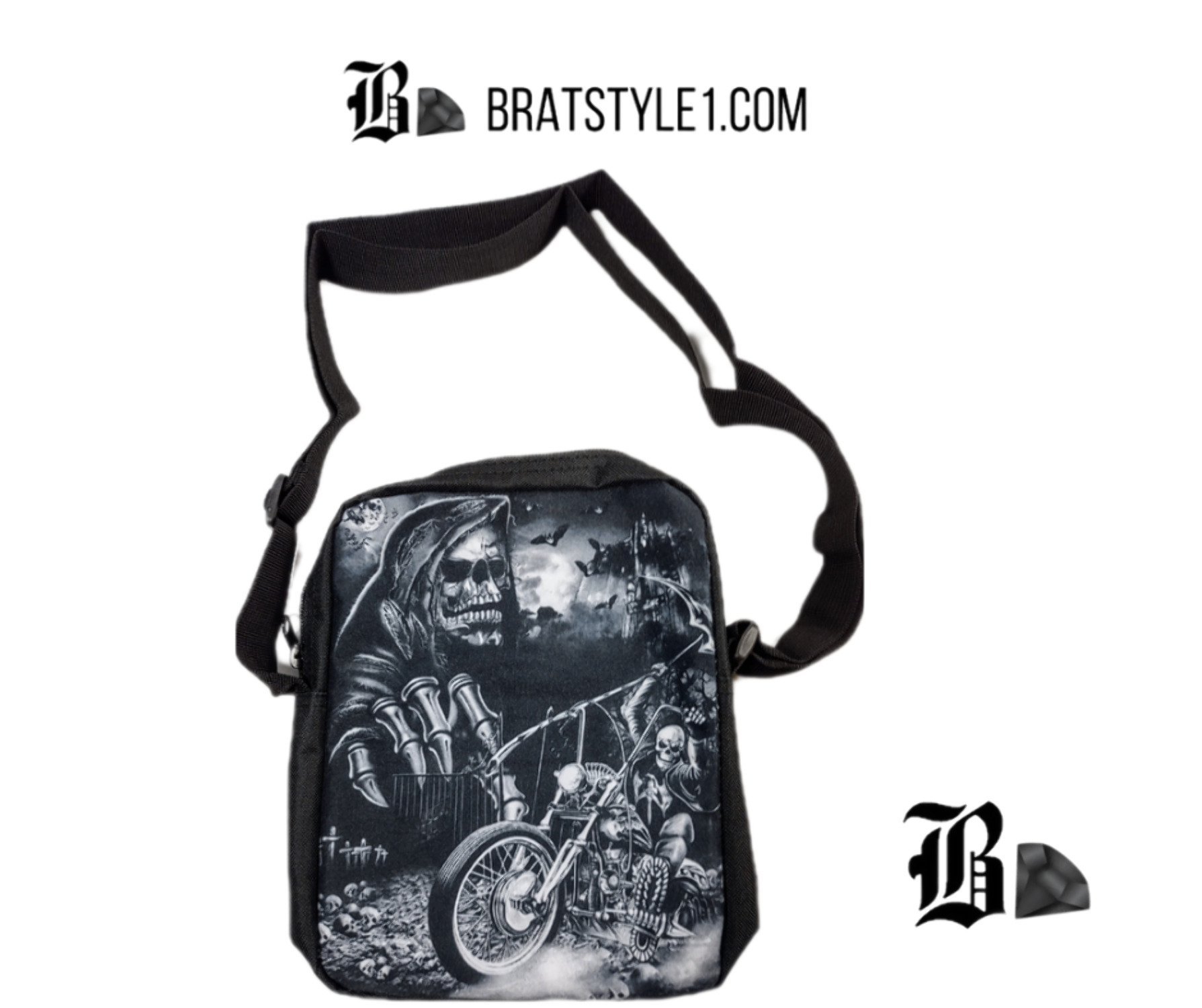 Reaper and biker messenger Bag Style Purse crossbody bag
