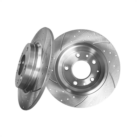 Rear 280mm Drilled Slotted Brake Disc Rotors For 2003-2007 Mazda 6