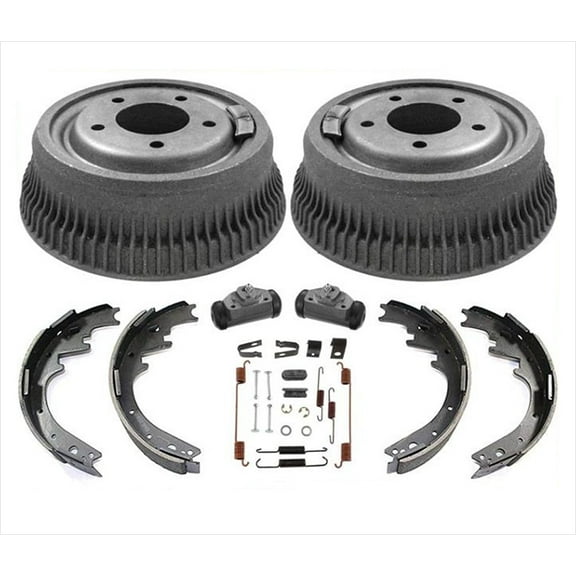 Rear 5 Lug Drums Shoes Wheel Cylinders Spring kit for Dodge Van B150 85-97