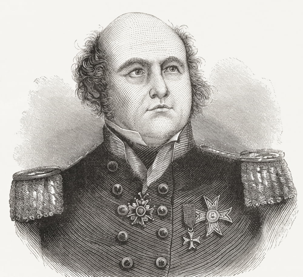 Rear-Admiral Sir John Franklin 1786  Canvas Art - Ken Welsh  Design Pics (28 x 26)