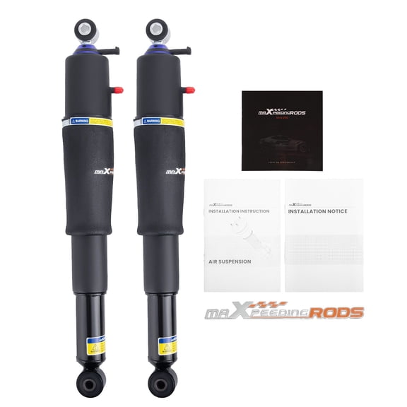 Rear Air Suspension Shock Pair - Chevy GMC Cadillac Escalade Yukon Suburban Tahoe - OEM 15756926 & 25979391 - Direct Replacement, Sealed, 68x20x13cm