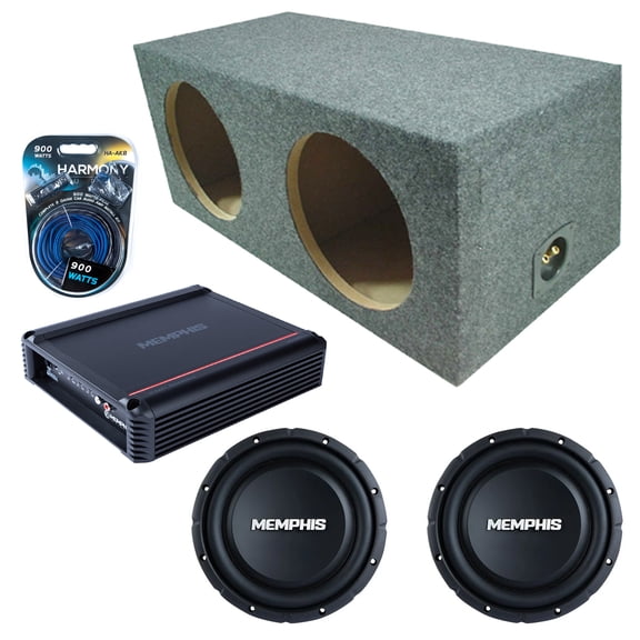 Sealed Rear Angle Dual Enclosure w/ SRXS1240 12" Sub, 500W Amplifier & Amp Kit