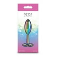 thumbnail image 1 of Rear Assets Chrome-Plated Aluminum Clover Anal Plug, Rainbow, 1 of 6