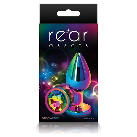 Rear Assets Metal Anal Plug Medium Multicolor/Rainbow