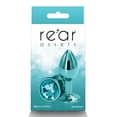 thumbnail image 1 of Rear Assets Metal Anal Plug Small Teal, 1 of 3