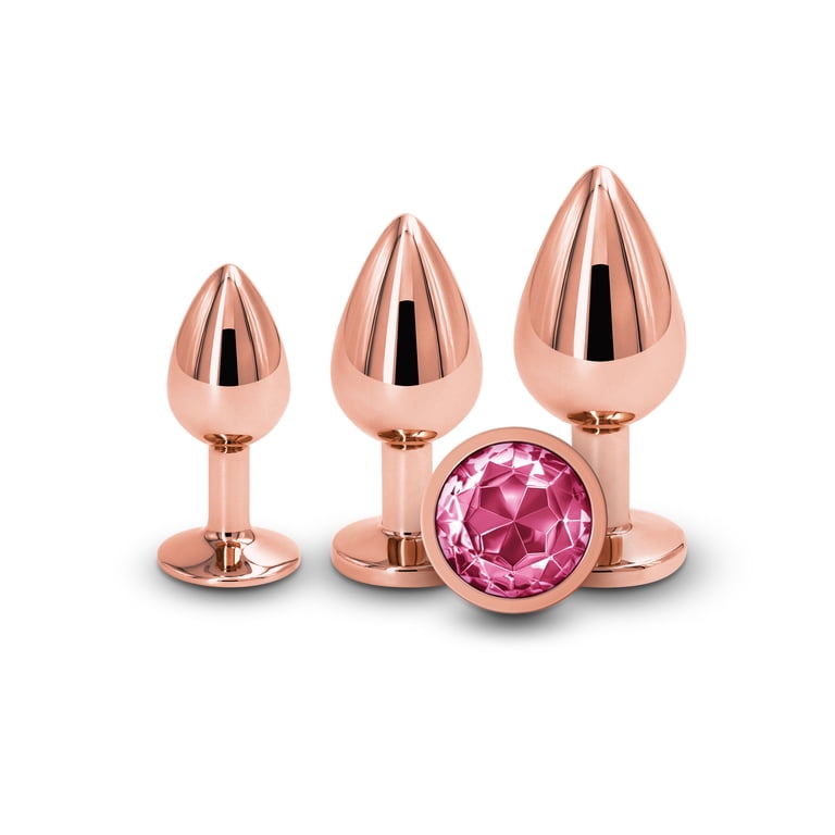 Rear Assets Pink Gem Anal Trainer Kit - Rose Gold
