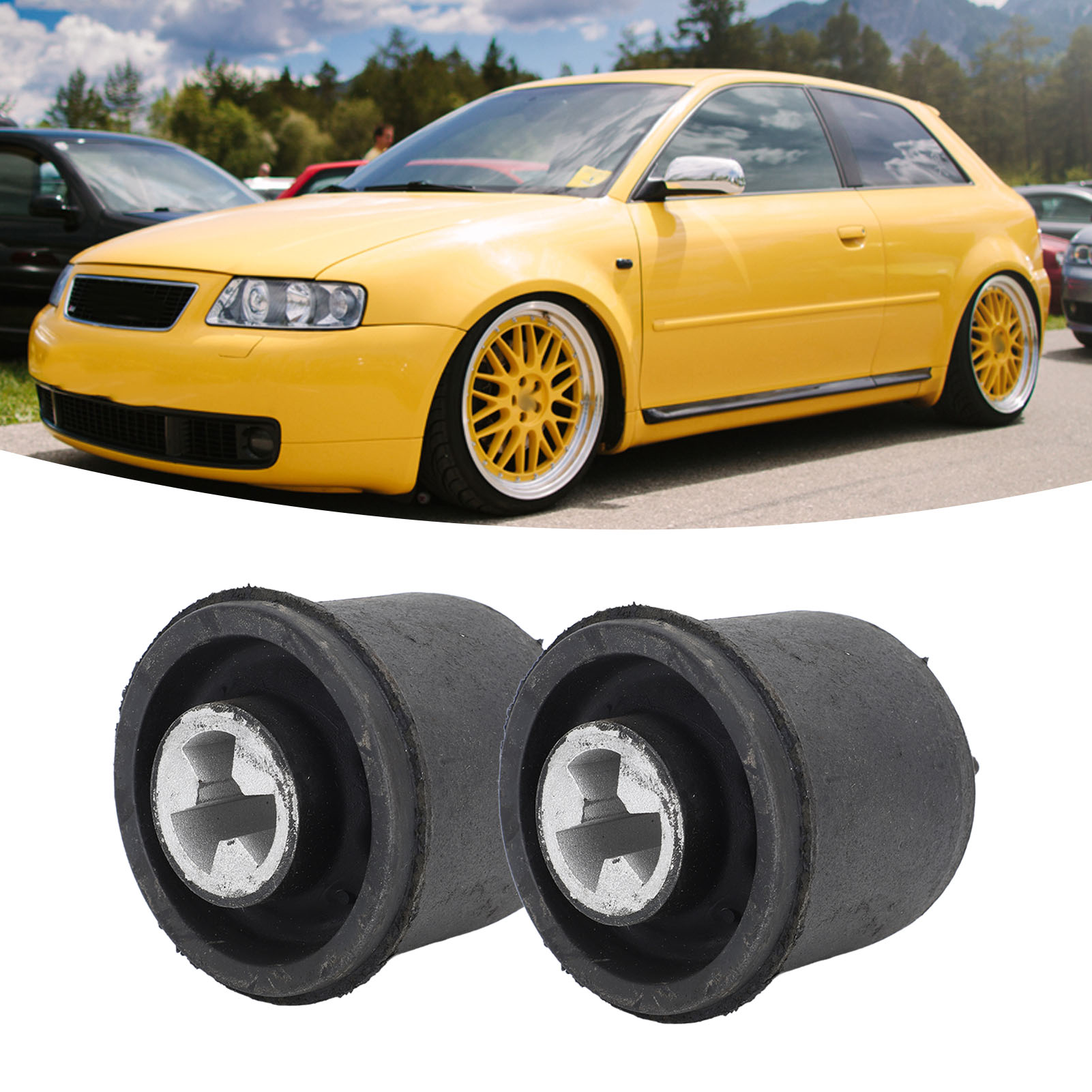 Rear Axle Beam Mount Bushing, Rear Axle Mount Bushing Rugged 1J0501541