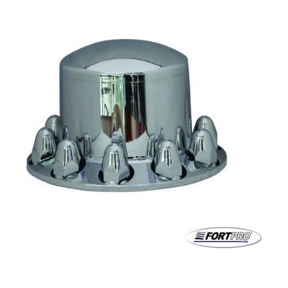 Rear Axle Cover Kit ABS Chrome Finish Push-On 33mm, Nut Cover Plastic Fortpro