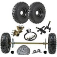 thumbnail image 1 of Rear Axle Shaft Kit with 4.10-6 Front/Rear Wheels Tires Rims Brake Assembly and Chain & Sprocket & Steering Knuckle Kit for Go Kart Quad Trike Drift Bikes, 1 of 9