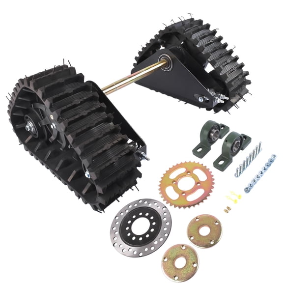 Rear Axle Track Assembly Kit for Snowmobile & Motorcycle OEM 70508760 72cm Length, 45x29x11.5cm Track, 37T Sprocket Fits Gasoline Motor Models