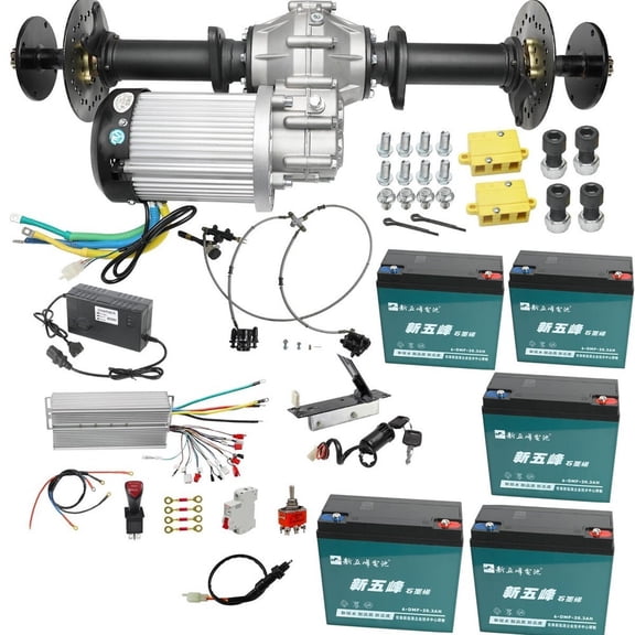 Rear Axle kit+ 60V 2500W Differential Motor Assembly Electric Golf Cart Go kart