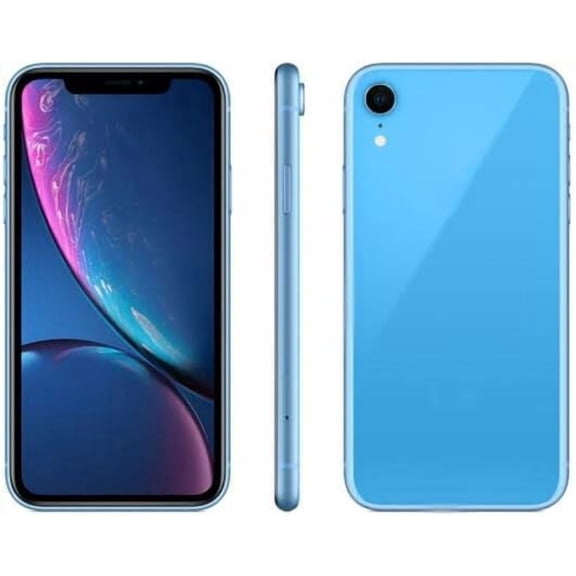 Rear Back Glass Replacement Compatible with iPhone XR 6.1 inches All Carriers with Pre-Installed Adhesive and Repair XR Tool (Blue)