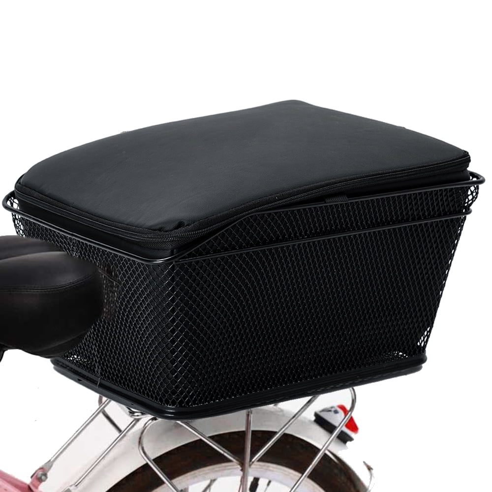 Public metal cheap bike basket
