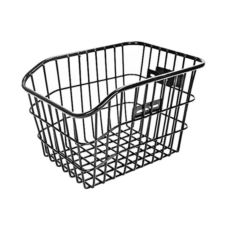 Rear Bike Basket Waterproof Capacity Metal Wire Bicycle Basket for Rear Bike Racks