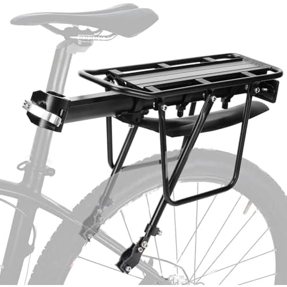 Rear Bike Rack, 110 LB Capacity Quick Release Bike Cargo Racks with Mudguard and Reflective, Adjustable Aluminum Alloy Ebike Carrier Rack for 26"-29" Frames$$Sport & Recreation Other