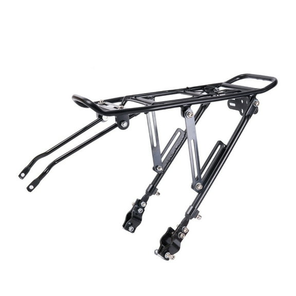 ZZkhGO Rear Bike Rack, Adjustable Bicycle Cargo Carrier with Quick Release, Alloy Rack for Touring Easy Assembly