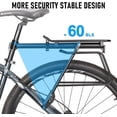 thumbnail image 1 of Rear Bike Rack - Heavy Duty Cargo  with Quick Release Mount for 24-29 Inch Bicycles, 60lbs Capacity Aluminum Pannier Rack, 1 of 6
