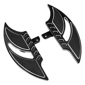 Rear Black Floorboards Foot Rests Pegs Fit For Harley Touring Softail Dyna CVO