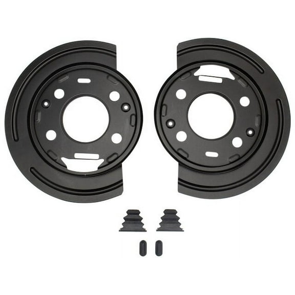 Rear Brake Backing Plate 2 Piece Set - Compatible with 2007 Chevy Silverado 2500 HD Classic