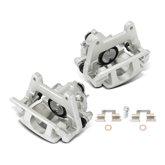Rear Brake Caliper Set 2 - Compatible with 2005 - 2009 Audi A4 Quattro Convertible 2006 2007 2008