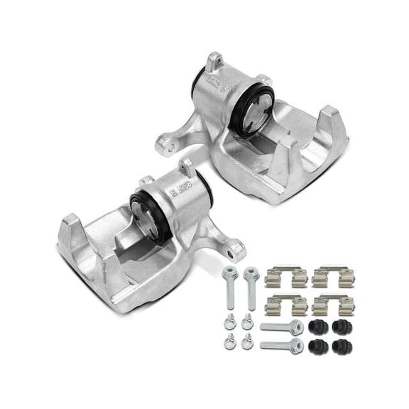 Rear Brake Caliper Set 2 - Compatible with 2016 Mercedes-Benz GLE300d 4Matic 2.1L 4-Cylinder - Autopart Premium