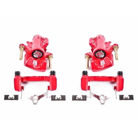 Rear Brake Caliper Set - Compatible with 1992 - 1995, 1999 - 2000 Honda Civic Si - Power Stop