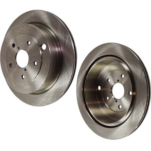 Rear Brake Discs Plain Surface Vented 5 Lugs for 2006-2007 Subaru B9 Tribeca Base 6 Cyl 3.0L
