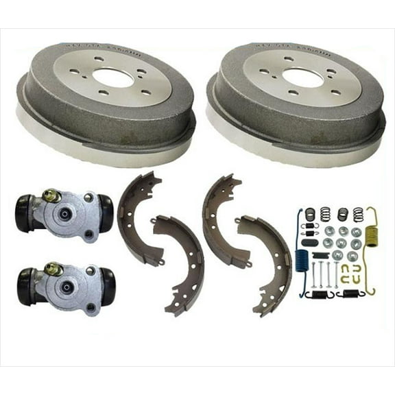 Rear Brake Drum Drums Shoes Spring Kit Wheel Cyl for 92-01 Camry 99-03 Solara