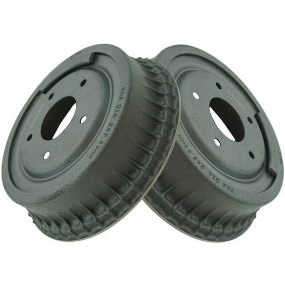 Rear Brake Drum Set 2 Piece - Compatible with 1982 - 1991 Chevy S10 1983 1984 1985 1986 1987 1988 1989 1990