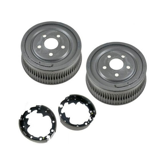 Rear Brake Drum and Brake Shoe Kit - Compatible with 1986 - 1995 Dodge Caravan 1987 1988 1989 1990 1991 1992 1993 1994