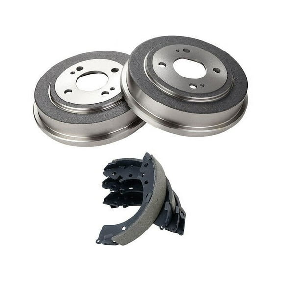 Rear Brake Drum and Brake Shoe Kit - Compatible with 1992 - 2000 Honda Civic 1993 1994 1995 1996 1997 1998 1999