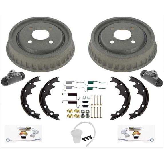 Rear Brake Drums Brake Shoes Springs Hardware for Ford Mustang 1985-1993 9Pc Kit