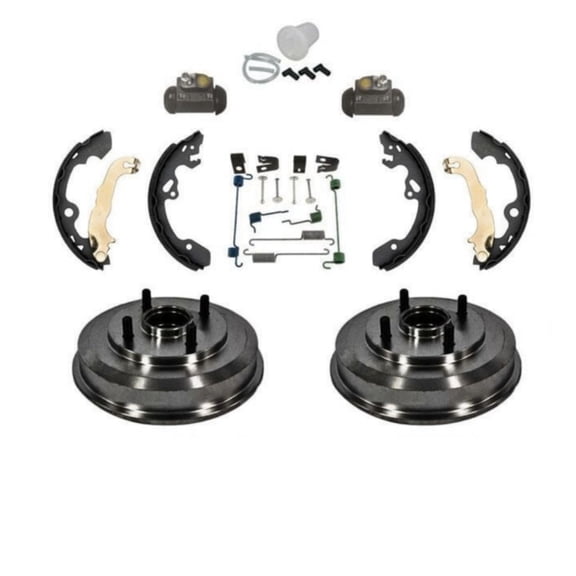 Rear Brake Drums Brake Shoes with Hardware & Bleeding Kit For 00-08 Focus Fits select: 2005-2006 FORD FOCUS ZX4, 2007 FORD FOCUS ZXW/S/SE/SES