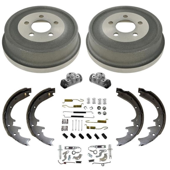 Rear Brake Drums Shoes Spring Wheel Cylinder Kit for Jeep Liberty 8pc 2002
