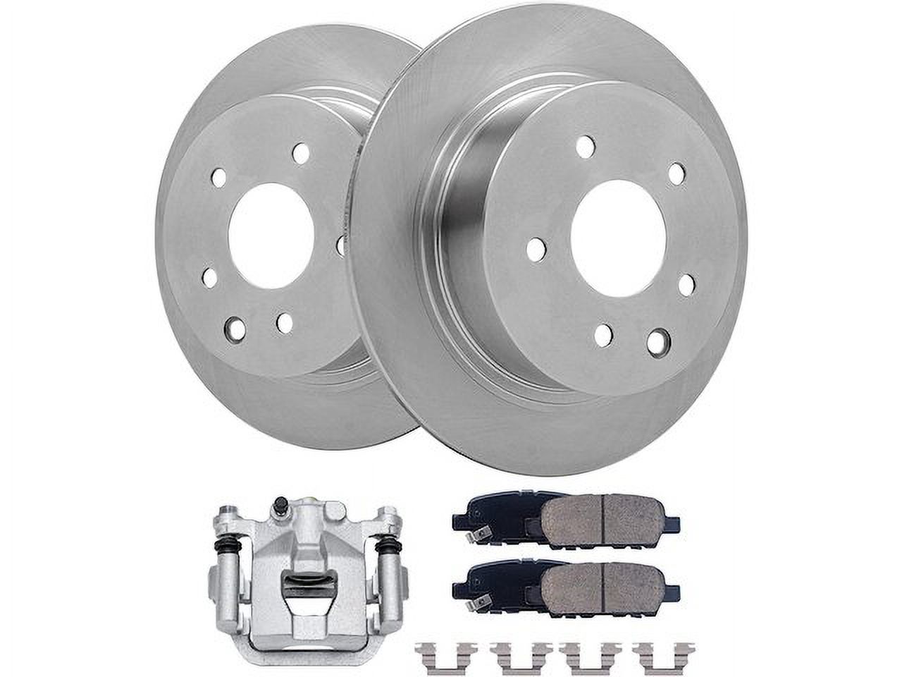 Rear Brake Pad Rotor and Caliper Set - Compatible with 2002 - 2018 ...