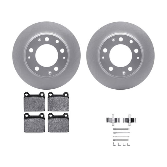 Rear Brake Pad and Rotor Kit - Compatible with 1969 - 1983 Porsche 911 Naturally Aspirated - Dynamic Friction