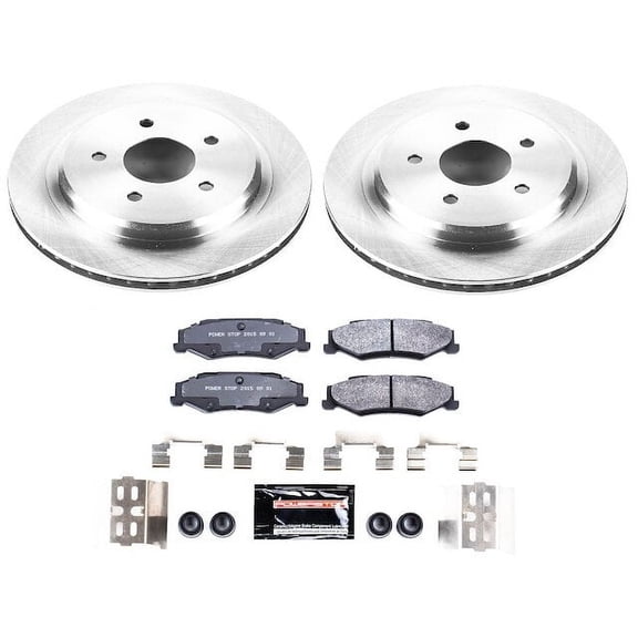 Rear Brake Pad and Rotor Kit - Compatible with 1997 - 2013 Chevy Corvette Base 1998 1999 2000 2001 2002 2003 2004 2005 2006 2007 2008 2009 2010 2011 2012