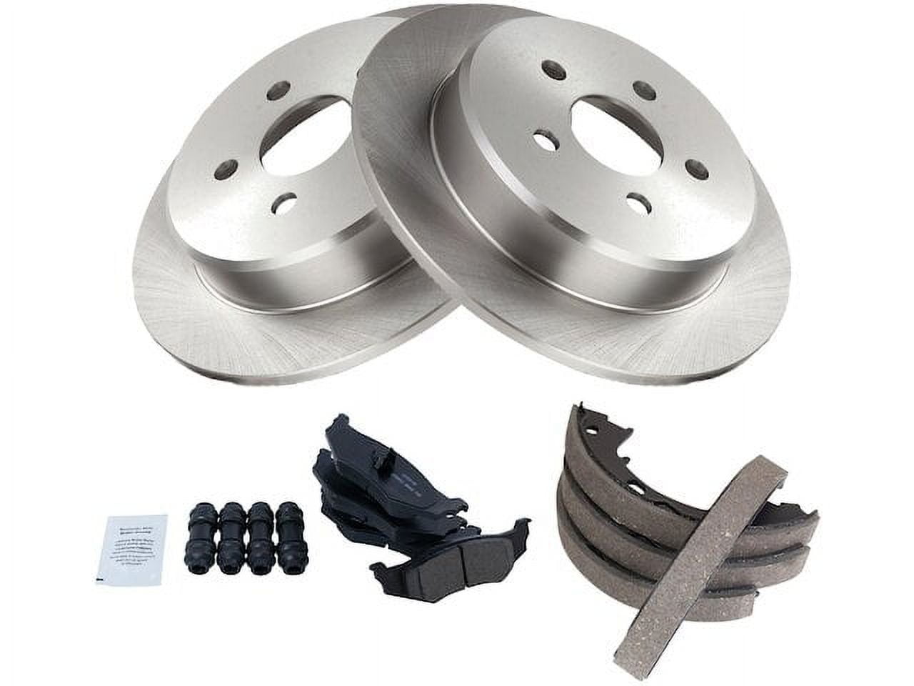 Rear Brake Pad Rotor and Parking Brake Kit - Compatible with 2001