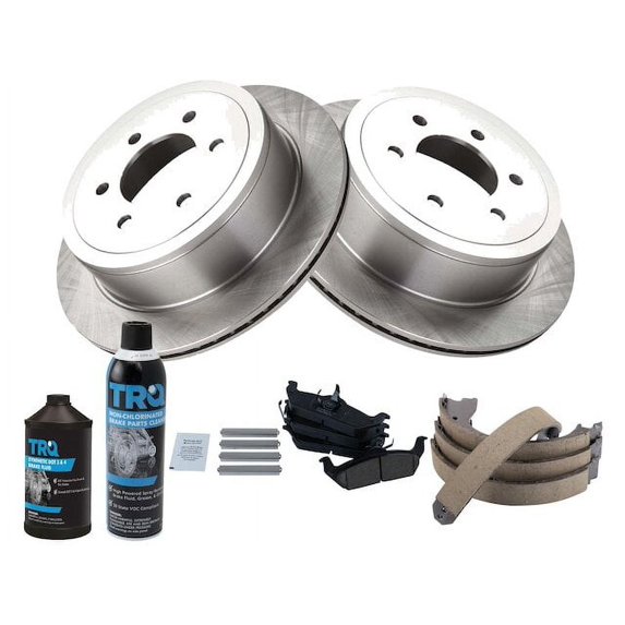 Rear Brake Pad Rotor Shoe Drum Kit - Compatible with 2009 - 2011 Ford F-150 2010