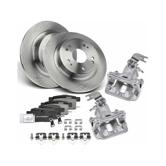 Rear Brake Pad Rotor and Caliper Set 8 - Compatible with 2013 - 2017 Honda Accord - Autopart Premium