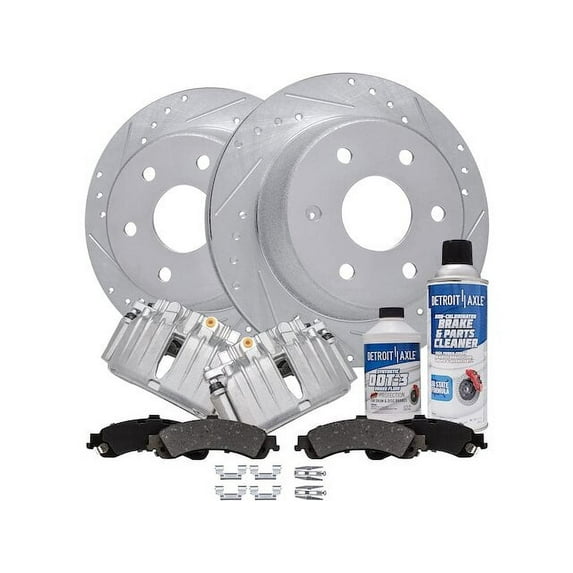Rear Brake Pad Rotor and Caliper Set - Compatible with 2000 - 2006 Chevy Suburban 1500 2001 2002 2003 2004 2005