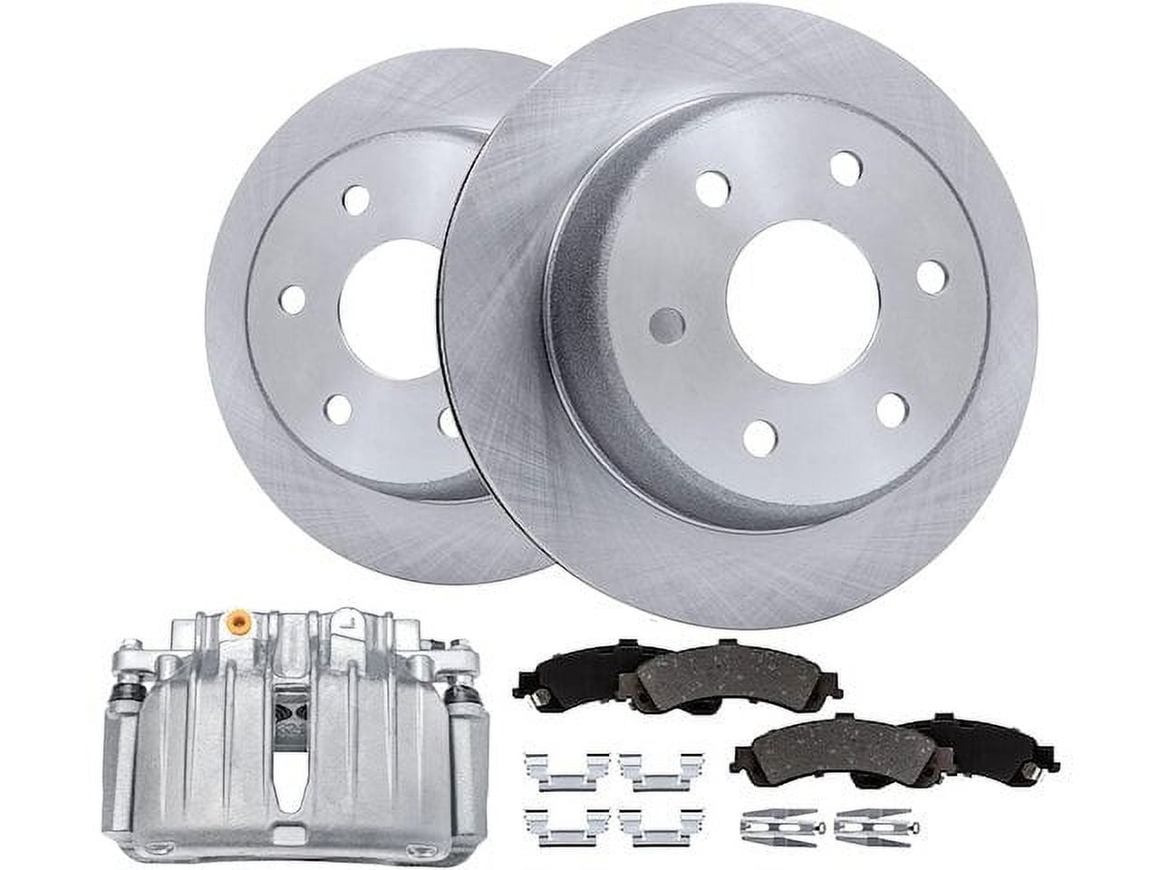 Rear Brake Pad Rotor and Caliper Set - Compatible with 2000 - 2006 GMC