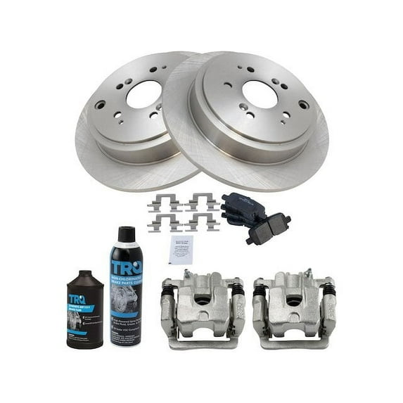 Rear Brake Pad Rotor and Caliper Set - Compatible with 2001 - 2006 Acura MDX 2002 2003 2004 2005
