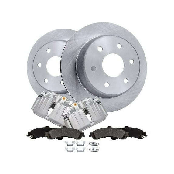 Rear Brake Pad Rotor and Caliper Set - Compatible with 2002 - 2006 Cadillac Escalade 2003 2004 2005